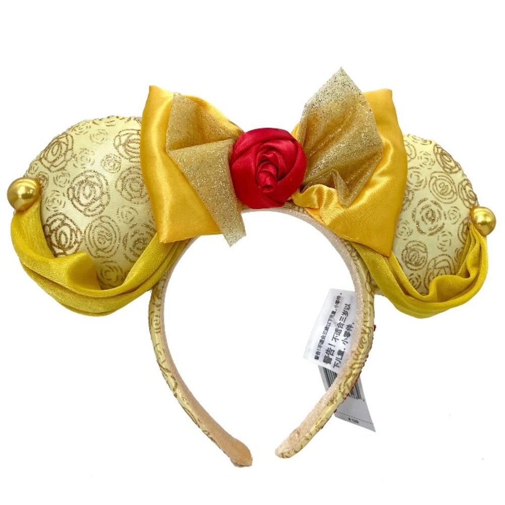 New Disney Park Beauty and the Beast Minnie Mouse Ears Belle Bow Headband.